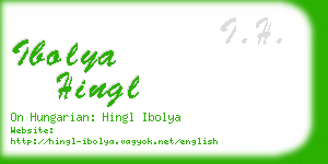 ibolya hingl business card